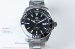Perfect Replica Tag Heuer Aquaracer Black Bezel Stainless Steel Case 43mm Watch